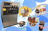 3-Nozzle Soft Serve Ice Cream Machine Business Package